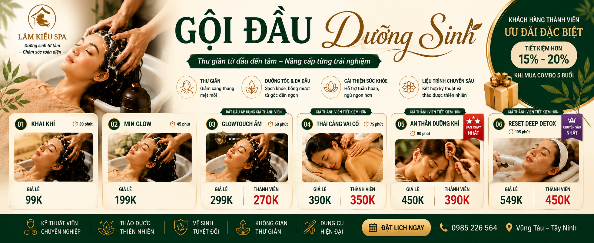 Dịch vụ Gội Đầu Dưỡng Sinh 